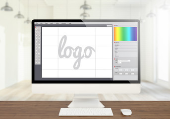 Poster - logo graphic design software creen computer