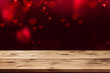 Valentines background with wooden table