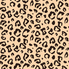 Wall Mural - Vector seamless pattern with leopard skin. Endless modern background.