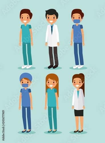 Fotografía medical people doctors standing with uniform