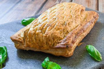 Fresh salmon pastry