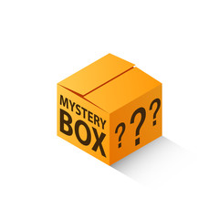Canvas Print - Mystery box isometric icon. Clipart image isolated on white background