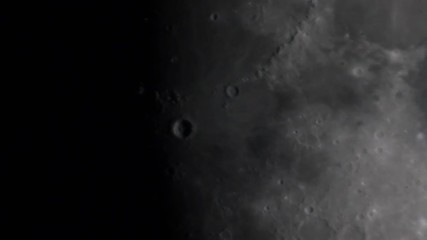 Wall Mural - close to the copernicus crater, near the shadow part of the moon recorded with telescope.