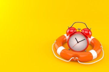 Canvas Print - Alarm clock inside life buoy