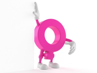 Poster - Female gender symbol character leaning on wall