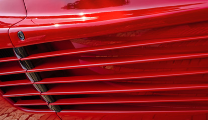 Wall Mural - Detail of a red sport car