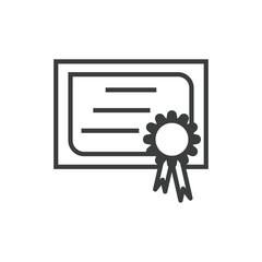 Wall Mural - certificate line icon