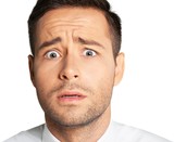 Closeup of a Scared / Worried Man Stock Photo | Adobe Stock