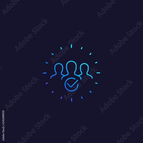 Fotomural membership line vector icon