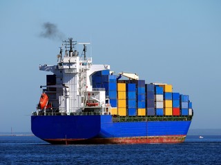 Container Feeder Ship Maneuvering.