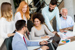 © BGStock72 - Joyful multiracial business team at work in modern office