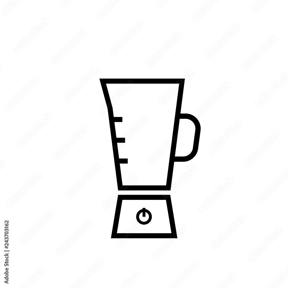 Kitchen blender outline icon. Clipart image isolated on white ...
