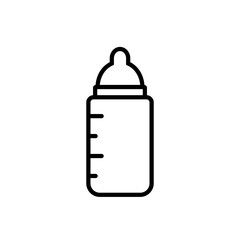 Wall Mural - baby milk bottle outline. clipart image isolated on white background