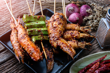 Wall Mural - Sichuan pepper skewer grilled.