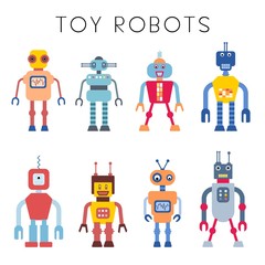 Wall Mural - Robot vector collection