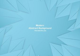 Wall Mural - Abstract blue background with pastel color. Template for business presentation, cover, invitation, poster, advertisement, banner. New trend of vector illustration design in 3D paper cut.