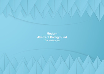 Wall Mural - Abstract blue background with pastel color. Template for business presentation, cover, invitation, poster, advertisement, banner. New trend of vector illustration design in 3D paper cut.