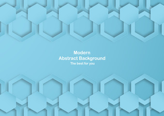 Wall Mural - Abstract blue background with pastel color. Template for business presentation, cover, invitation, poster, advertisement, banner. New trend of vector illustration design in 3D paper cut.