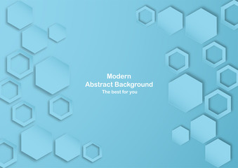 Wall Mural - Abstract blue background with pastel color. Template for business presentation, cover, invitation, poster, advertisement, banner. New trend of vector illustration design in 3D paper cut.