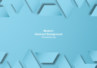 Wall Mural - Abstract blue background with pastel color. Template for business presentation, cover, invitation, poster, advertisement, banner. New trend of vector illustration design in 3D paper cut.