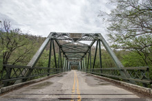 Kentucky Roads. Old Truss Bridge In The Red River Gorge Area Of The Daniel Boone National Forest In Rural Kentucky.