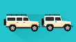 Jeep car design flat style.Vector illustration