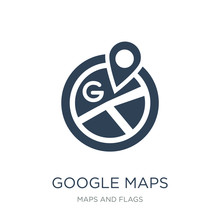 google maps icon vector on white background, google maps trendy