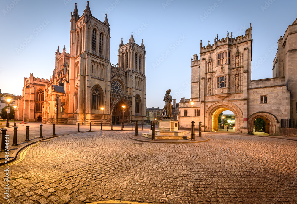 Bristol Cathedral UK - obrazy, fototapety, plakaty 