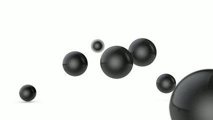 Poster - 3D animation of many balls.