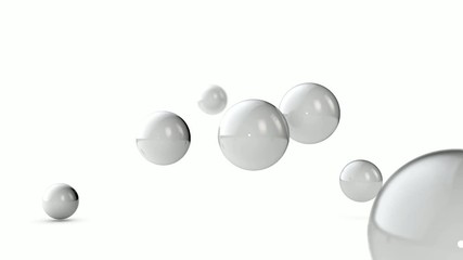 Poster - 3D animation of many balls.
