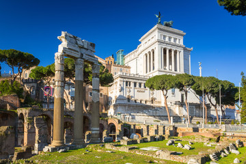 Wall Mural - Ruins of the Roman Forum in Rome, Italy