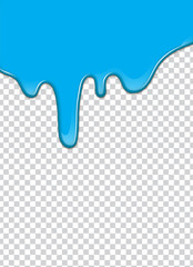 Wall Mural - Blue paint splash with transparency background. Vector illustration.