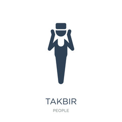 Poster - takbir icon vector on white background, takbir trendy filled ico