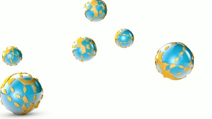 Poster - 3D animation of many balls.
