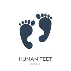 human feet icon vector on white background, human feet trendy fi