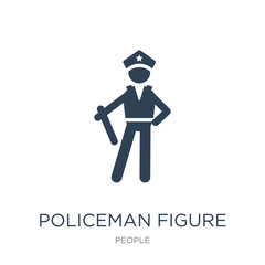 Sticker - policeman figure icon vector on white background, policeman figu