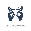 give up smoking icon vector on white background, give up smoking