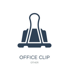 Sticker - office clip icon vector on white background, office clip trendy