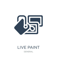 Sticker - live paint icon vector on white background, live paint trendy fi