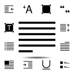 Poster - alignment text icon. Simple glyph, flat vector of Text editor set icons for UI and UX, website or mobile application