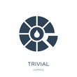 trivial icon vector on white background, trivial trendy filled i