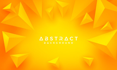 Poster - Abstract, Modern, 3D Triangle orange, yellow Background. Eps10 vector background.
