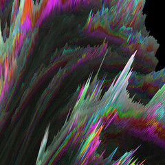 Wall Mural - Abstract colorful digital 3d glitch effect. Screen techy texture. Dispersion background.