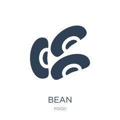 bean icon vector on white background, bean trendy filled icons f