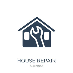 Sticker - house repair icon vector on white background, house repair trend