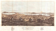 1856, Henry Bill Map and View of San Francisco, California