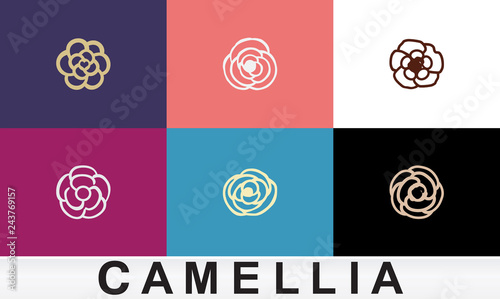 Fotografía eps Vector image: Logo material camellia