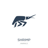 Fototapeta Dinusie - shrimp icon vector on white background, shrimp trendy filled ico