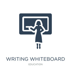 Sticker - writing whiteboard icon vector on white background, writing whit