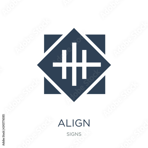 Fotografía align icon vector on white background, align trendy filled icons from Signs coll